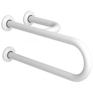 Uchwyt dla niepełnosprawnych umywalkowy 3-podporowy prawy Faneco ⌀ 32 mm, 50 cm, stal kolor biały