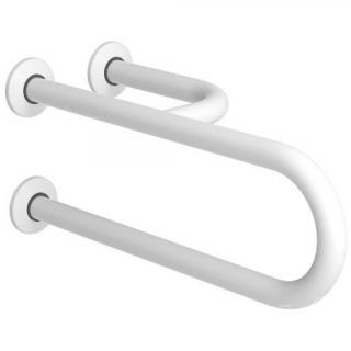 Uchwyt dla niepełnosprawnych umywalkowy 3-podporowy prawy Faneco ⌀ 32 mm, 60 cm, stal kolor biały