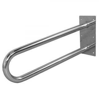 Uchwyt dla niepełnosprawnych umywalkowy stały na płytce Faneco ⌀ 32 mm, 80 cm, stal nierdzewna polerowana