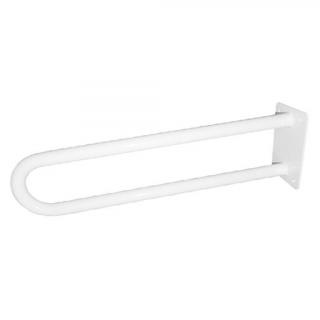 Uchwyt dla niepełnosprawnych umywalkowy stały przykręcany blaszką Faneco ⌀ 25 mm, 80 cm, stal kolor biały