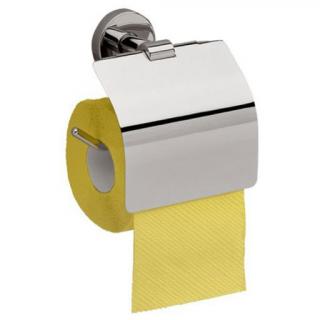 Uchwyt na papier toaletowy z klapką Merida, chromowany, chromowany mosiądz