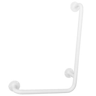 Uchwyt pod prysznic kątowy dolny Faneco ⌀ 25 mm, 60 × 60 cm, stal kolor biały