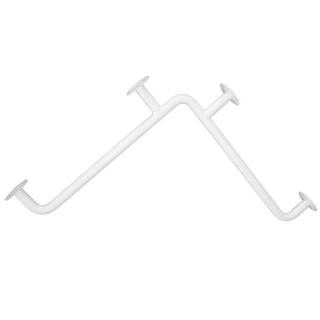 Uchwyt pod prysznic kątowy Faneco ⌀ 25 mm, 60 × 60 cm, stal kolor biały