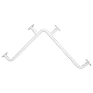 Uchwyt pod prysznic kątowy Faneco ⌀ 25 mm, 70 × 70 cm, stal kolor biały