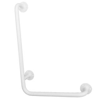 Uchwyt pod prysznic kątowy lewy Faneco ⌀ 25 mm, 60 × 40 cm, stal kolor biały
