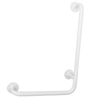 Uchwyt pod prysznic kątowy prawy Faneco ⌀ 25 mm, 60 × 40 cm, stal kolor biały