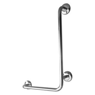 Uchwyt pod prysznic kątowy prawy Faneco ⌀ 25 mm, 60 × 40 cm, stal nierdzewna polerowana