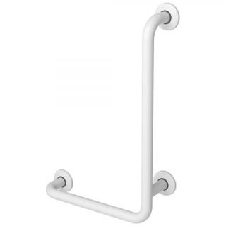 Uchwyt pod prysznic kątowy prawy Faneco ⌀ 32 mm, 60 × 40 cm, stal kolor biały