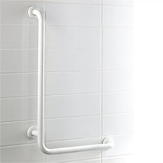Uchwyt pod prysznic L ⌀ 25, 55 cm PRO Bisk, stal kolor biały