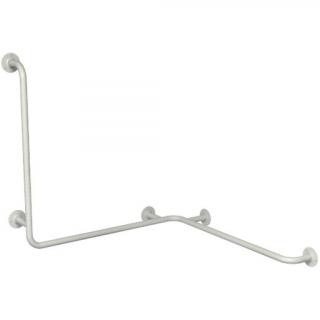 Uchwyt pod prysznic trójramienny lewy 60 × 60 × 60 cm Faneco ⌀ 25 mm, stal kolor biały