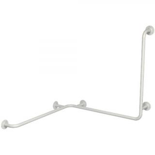 Uchwyt pod prysznic trójramienny prawy Faneco ⌀ 25 mm, 60 × 60 × 60 cm, stal kolor biały
