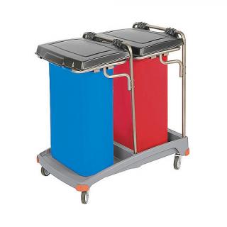 Wózek na odpady podwójny z pokrywą 2 × 120 litrów TSO-0006 Splast