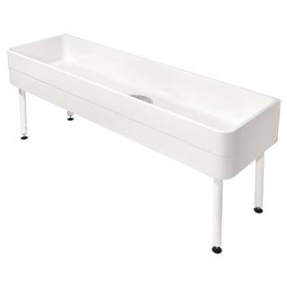Zlew gospodarczy KWC z osadnikiem szlamu KWC 2000 × 300/800 × 600 mm biały
