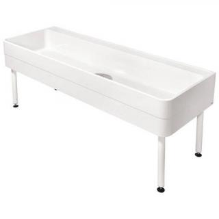 Zlew gospodarczy KWC z półką i osadnikiem szlamu KWC 2000 × 300/800 × 700 mm biały