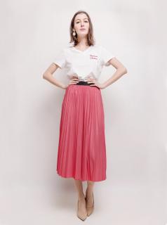 Spódnica plisowana midi różowa