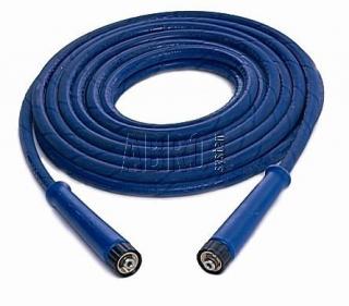 Wysokociśnieniowy wąż z oplotem stalowym, szaro-niebieski, 15 m