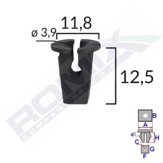 Kostka montażowa Audi, Seat, Skoda, VW H-12,5 Ø- 3,9