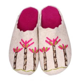 Pantofle damskie Aspena Slippers 18-64824 Aspena Slippers 18-64824 pantofle damskie beżowe