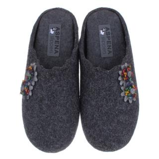 Pantofle damskie Aspena Slippers 18-65527 Aspena Slippers 18-65527 pantofle damskie czarne