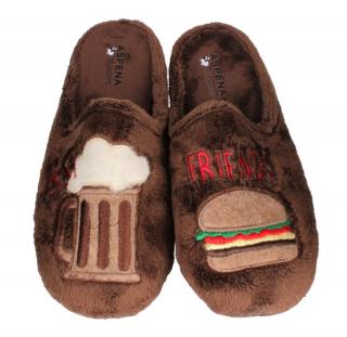 Pantofle męskie Aspena Slippers 20-6052601 Aspena Slippers 6052601 pantofle męskie brązowe 119 zł 018267