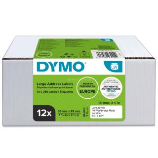 Etykiety DYMO adresowe duże - 89 x 36 mm biały 2093093 (12 rolek) Autoryzowany Dystrybutor DYMO. Sklep stacjonarny - Warszawa!