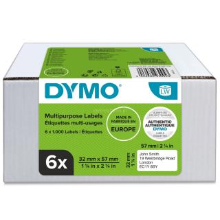 Etykiety DYMO różnego przeznaczenia - 57 x 32 mm biały 2093094 - 6 rolek Autoryzowany Dystrybutor DYMO. Sklep stacjonarny - Warszawa!