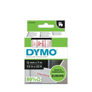 Taśma DYMO D1 - 12 mm x 7 m biała / czerwony nadruk S0720550 / 45015 Autoryzowany Dystrybutor DYMO. Sklep stacjonarny - Warszawa!