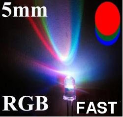 DIODA LED 5MM RGB szybko zmieniająca  kolory   (2 szt)  /587
