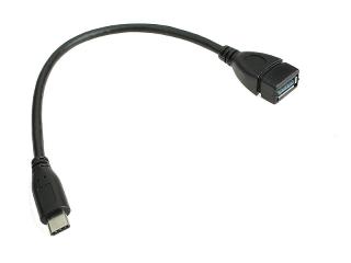 Kabel OTG: wtyk USB typ C USB-C gniazdo USB 3.0 (20cm)