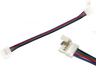 Konektor do taśm LED RGB  10mm z przewodem - łącznik