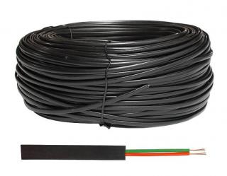 Przewód kabel telefoniczny 2 żyły CCS linka czarny (10m)