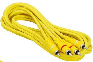 Przyłącze kabel 2xRCA CHINCH żółty  (3m)