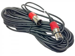 Przyłącze kabel gniazdo XLR- wtyk XLR czerwony (10m)