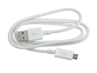 Przyłącze kabel microUSB - USB (1m) -biały