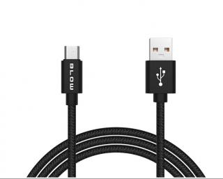 Przyłącze kabel microUSB - USB HQ czarny Android Auto (50cm)