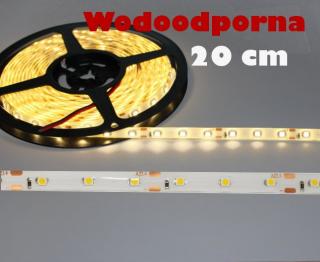 Taśma LED 3528 -300 biała ciepła  wodoodporna  (20cm)