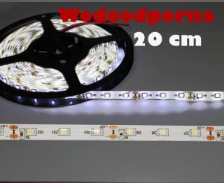 Taśma LED 3528 -300 biała zimna wodoodporna  (20cm)