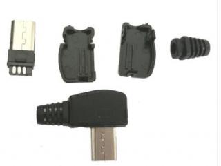 Wtyk micro USB typ B  5pin kabel kątowy