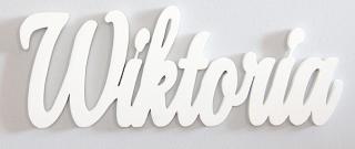 Drewniany napis imię literki Wiktoria
