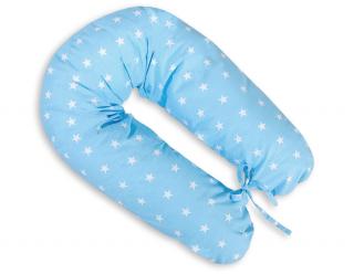 Poduszka dla kobiet w ciąży, ciążowa, do spania i karmienia - Gwiazdki niebieskie