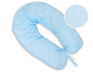 Poduszka dla kobiet w ciąży, ciążowa, do spania i karmienia - Paseczki niebieskie