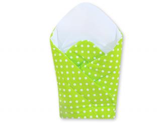 Rożek dla niemowląt usztywniany BOBONO - Grochy zielone