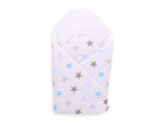 Rożek dla niemowląt usztywniany BOBONO  - Gwiazdy szaro-niebieskie