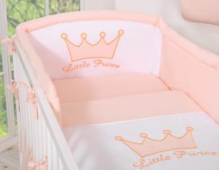 Uniwersalny ochraniacz BOBONO do łóżeczka - Little Prince/Princess pudrowy róż