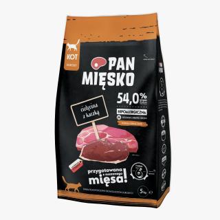 Pan Mięsko karma sucha dla kota Cielęcina z kaczką M 5kg