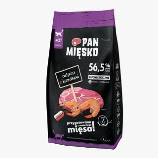 Pan Mięsko karma sucha dla kota Cielęcina z krewetkami S 1,6kg