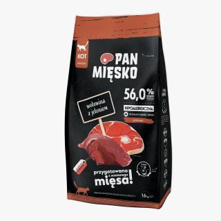 Pan Mięsko karma sucha dla kota Wołowina z jeleniem M 1,6kg