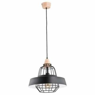 Alfa Tamaris 60220 Lampa wisząca zwis oprawa 1x60W E27 czarna / drewno