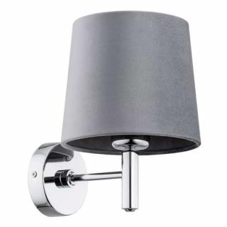 Argon Bolzano 4725 kinkiet na drązku lampa ścienna klosz abażur 1x15W E27 szara/chrom