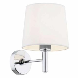 Argon Bolzano 4760 kinkiet na drązku lampa ścienna klosz abażur 1x15W E27 biała/chrom - wysyłka w 24h